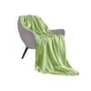 SOGA Green Acrylic Knitted Throw Blanket