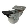 MoveIt 50mm 40kg White Polypropylene Swivel Plate Castor With Brake