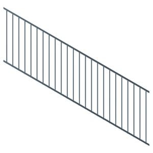 ProtectorAl 1201-2400 x 900mm Deep Ocean Raked Up to 15º Flat Top Garden Fence Panel