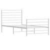 vidaXL Bed Frame Bed Base with Headboard and Footboard White King Single Size