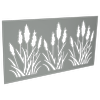 ProtectorAl 300-1200w x 1201-2400h Palladium Silver Bullrush Unframed Solid Aluminium Decorative Panel 