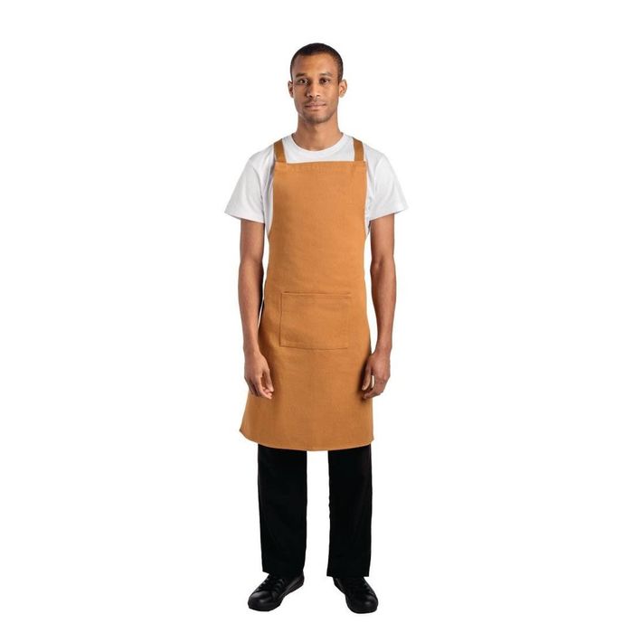 Southside Apron X-cross Back Tan 700x1000mm Hospitality Kitchen Chef Workwear