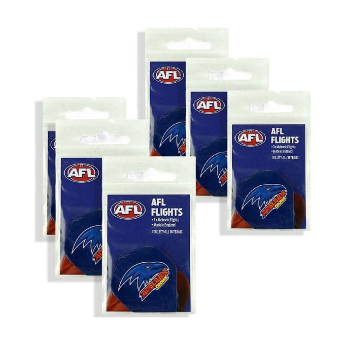 6x 3pc AFL Dart Flights Adelaide Crows Team Design Metronic Pack England Made