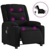vidaXL Electric Massage Recliner Chair Office Armchair Single Sofa Black Fabric