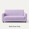 Anyhouz 4 Seater Sofa Cover Plain Light Purple Style And Protection For Living Room Sofa Chair Elastic Stretchable Slipcover