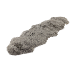 Naturally Sheepskins 180x55cm Grey New Zealand Long Wool Sheepskin Rug - Double