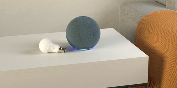 amazon echo dot on a table