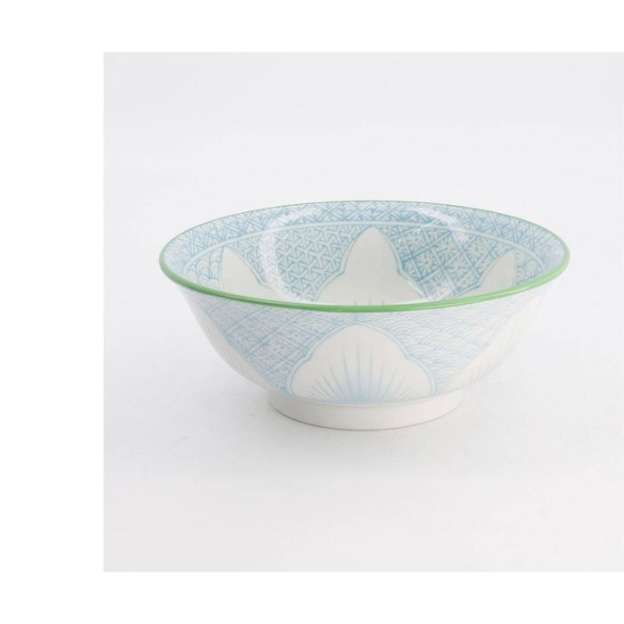 Tokyo Design Studio Lily Flower Ramen Bowl Light Blue 20.5x8cm