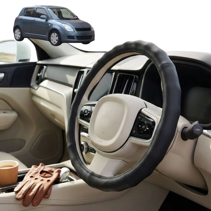 Australian Goose Steering Wheel Cover for Suzuki Swift 2004 - 2010 (Auto) Circle Black