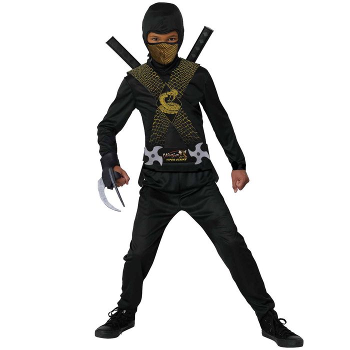 Ninja X Viper Strike Force Japanese Warrior Book Week Child Boys Costume M