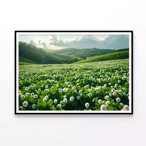 Field Of Dandelions View   Print 100% Australian Made 120x90cm  (Poster)