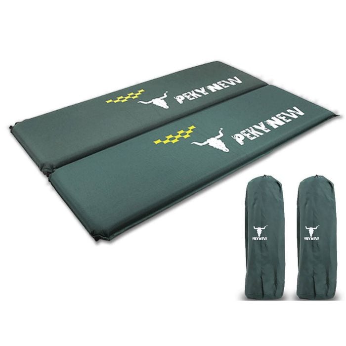 Double Self Inflating Joinable Mat Pad Air Bed Camping - Green