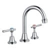 evekare Chrome 1/4 Turn Pin Lever Basin Set With Red/Blue Indicators