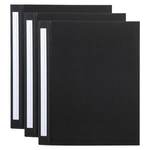 3x Marbig Deluxe Pe 2 D-ring 25mm A4 Binder File Document Organiser Holder Black