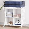 HOMFURN Luggage Rack with storage, Folding Suitcase Stands, Space Saving Suitcase Holders for Guest Room, Bedroom Hotel
