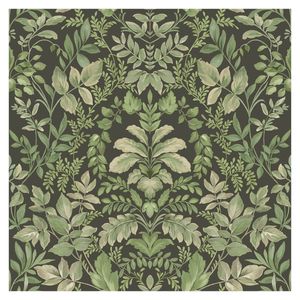 Tavira Charcoal Green Wallpaper 53cm x 10.05m