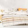 Amsons 100% Cotton Queen Quilt Cover Set - Charlotte- Cream/Peach/Black/Yellow