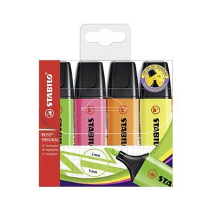 Stabilo Boss Highlighter (Wallet of 4)