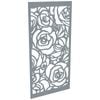 ProtectorAl 300-1200w x 1201-2400h Silver Brushed/Gloss White Roses Unframed Composite Deco Panel