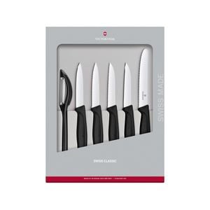 Victorinox Classic 6pc Paring Knife & Peeler Set Black