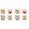 2x 4pc Porto Porcelain Positano Mugs Drinking Cups 330ml Assorted Designs