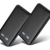 2x Black Maxxlee 10000mAh Power Bank Dual USB - Black | 10000mAh | 2 USB Output