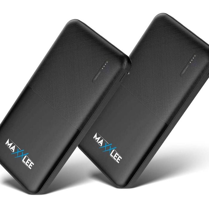 2x Black Maxxlee 10000mAh Power Bank Dual USB - Black | 10000mAh | 2 USB Output