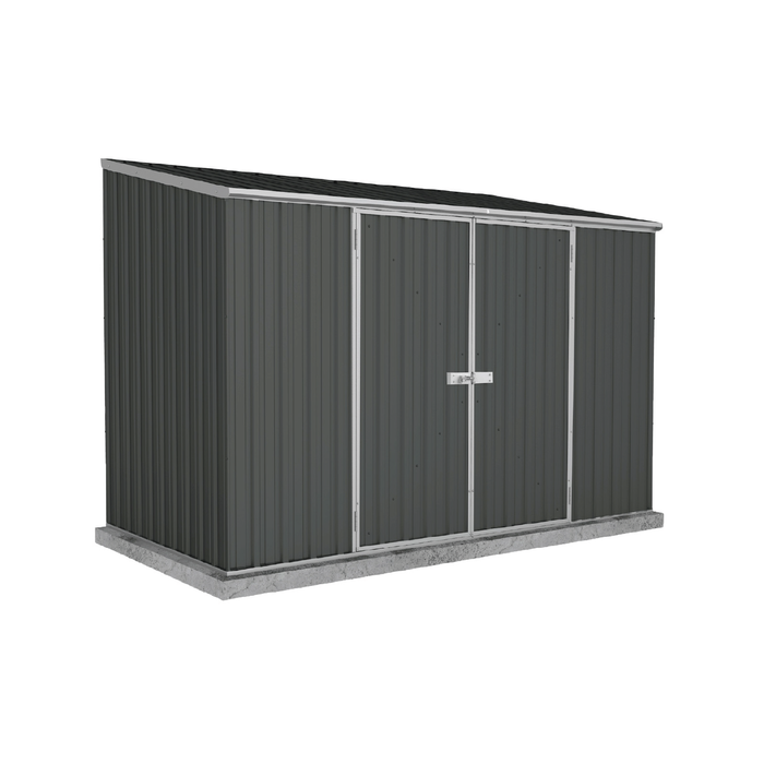 Absco Sheds 3.0 x 1.52 x 2.08m Monument Space Saver Double Door Garden Shed