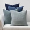Gioia Casa Corduroy Corn Grain Cushion Covers - Blue, 45cm x 45cm (Pack of 4)