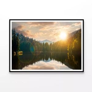 Outdoor Environment with Lake  Print 100% Australian Made 120x90cm  (Poster)
