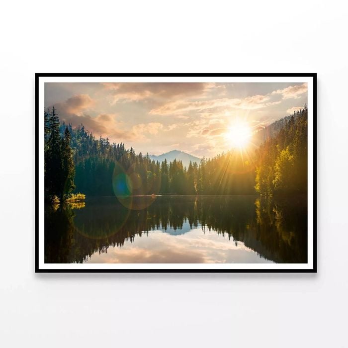 Outdoor Environment with Lake  Print 100% Australian Made 120x90cm  (Poster)