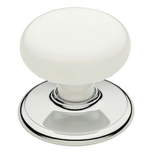 Gainsborough White Bright Chrome Classic Dummy Knobset - White/Bright Chrome
