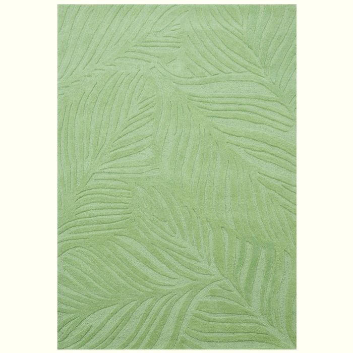 Handmade Leaf Wool Rug-6425-Sage Green-190x280cm