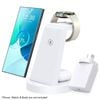 3 in 1 Wireless Charging Station for Android Samsung with White Power Adapter
