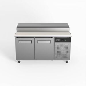 AG Equipment AG 2 Door Saladette Fridge - 8 x 1/3 GN Trays - Pizza Prep Fridges (AG-SH2000-800)
