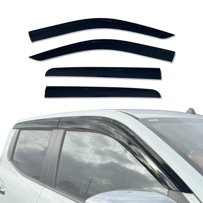 AUSGO Injection Weather Shields for Mitsubishi Triton MV Dual Cab 2024-Onwards Weathershields Window Visors Wind Deflectors