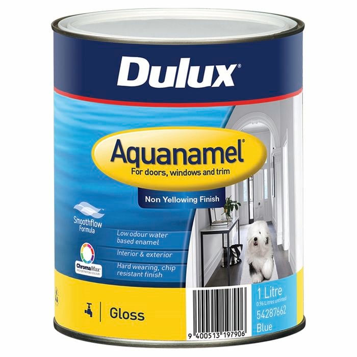 Dulux 1L Enamel Paint Aquanamel Gloss Blue