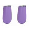2PK Annabel Trends 175ml Stainless Steel Sparkling Flute Cup - Gelato Purple