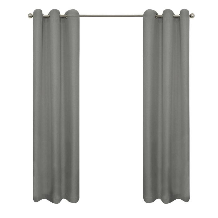 Smart Home Products 140 x 223cm Pepper Urban Eyelet Room Darkening Curtain - 2 Pack