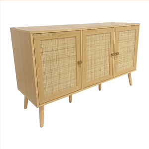Foret Rattan Kitchen Sideboard Cabinet Storage Shelf Organizer Hallway Table