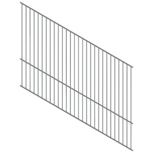 ProtectorAl 0350-1200W x 1200H Palladium Silver Flat Top Square Picket Pool Fence Panel Raked 16-30º