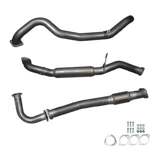 Ignite Exhausts Turbo Back For Nissan Gu Patrol 4.2l Coil Spring Ute 3" No Dump Pipe With Hotdog Raw Aluminised Steel