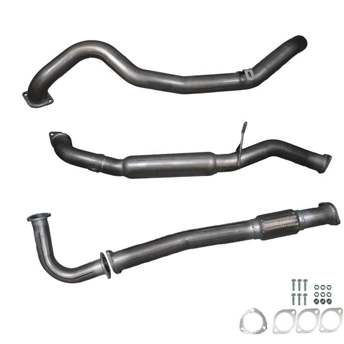 Ignite Exhausts Turbo Back For Nissan Gu Patrol 4.2l Coil Spring Ute 3" No Dump Pipe With Hotdog Raw Aluminised Steel
