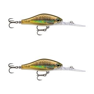 2x Rapala 5cm Shadow Rap Jack Deep Dive Crankbait Fish Lures - Live Trout