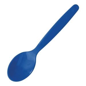 Olympia Dessert Spoons Kristallon Polypropylene Blue 172mm 12 Pack Virtually Unbreakable Shatterproof Catering Cutlery