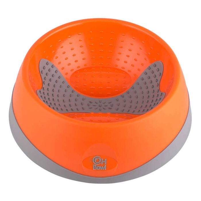 Large 23cm Orange OH Bowl for Dogs & Puppies Oral Health