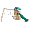 Lifespan Kids Montrose Swing Set Cubby Play Centre With 2.2m Green Slide
