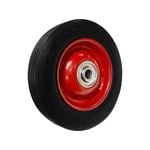 Easyroll 150mm Black Rubber Tyre With Red Metal Centre