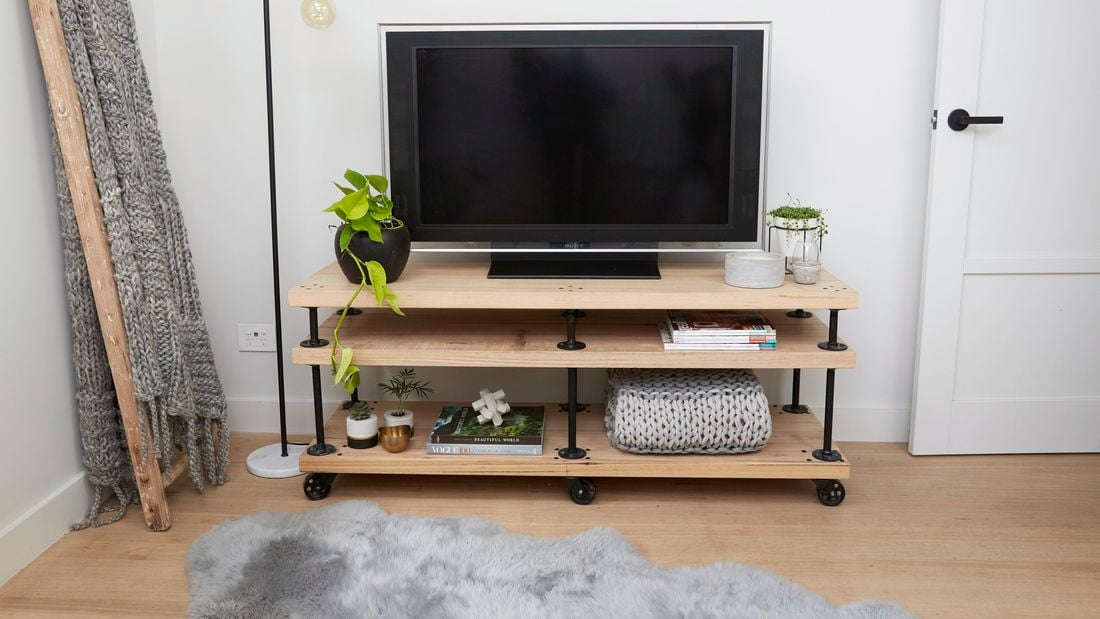 DIY Step Image - D.I.Y. industrial wooden tv entertainment unit . Blob storage upload.