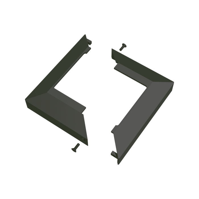 ProtectorAl 100 x 100mm Woodland Grey Aluminium 2 Part Flanged Post Domical Cover Plate